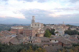 A Roman in Perugia. University for foreign students. Università per stranieri.